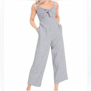 Old Navy Blue and White Striped Jumpsuit